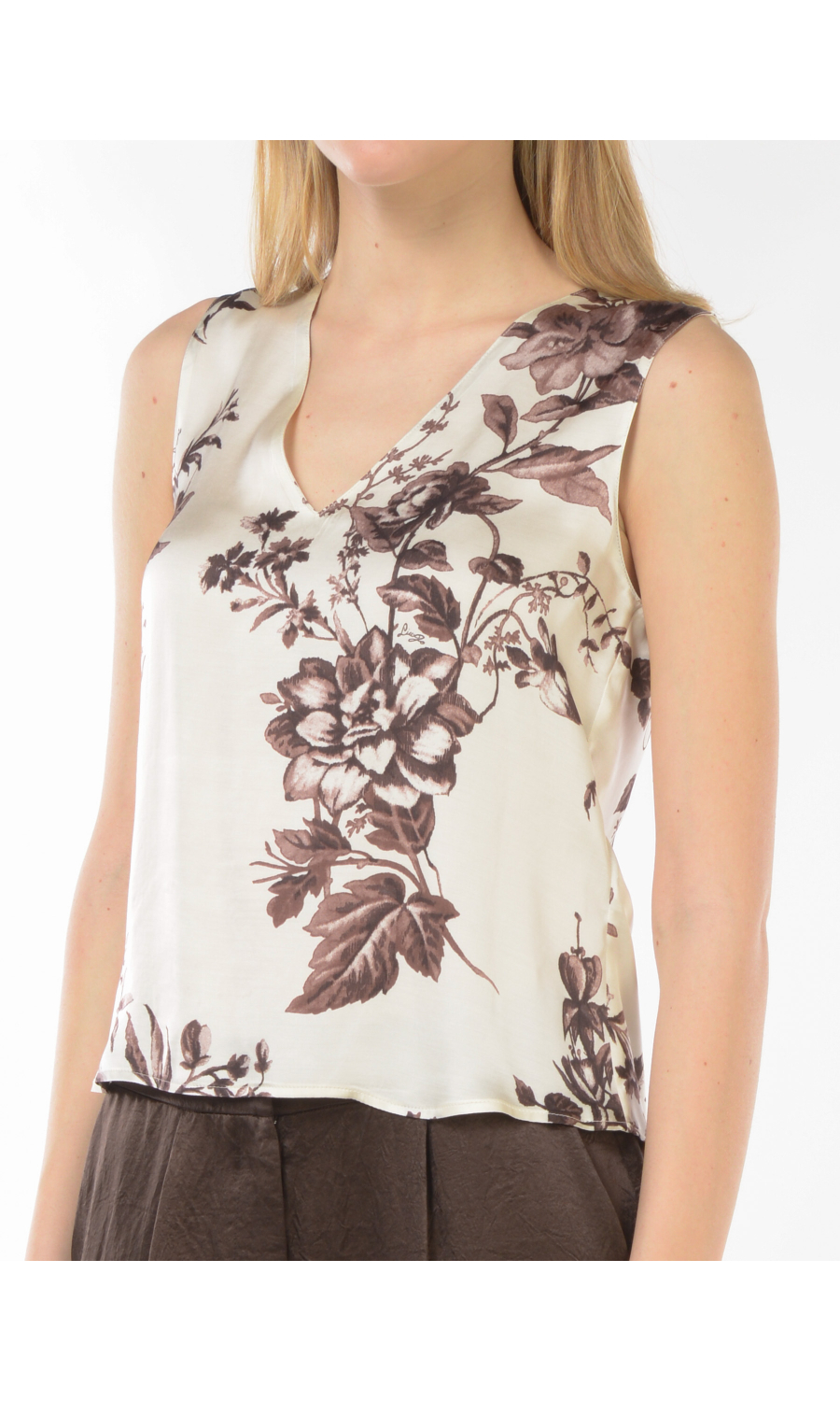 top da donna Liu Jo a fiori con scollo a V