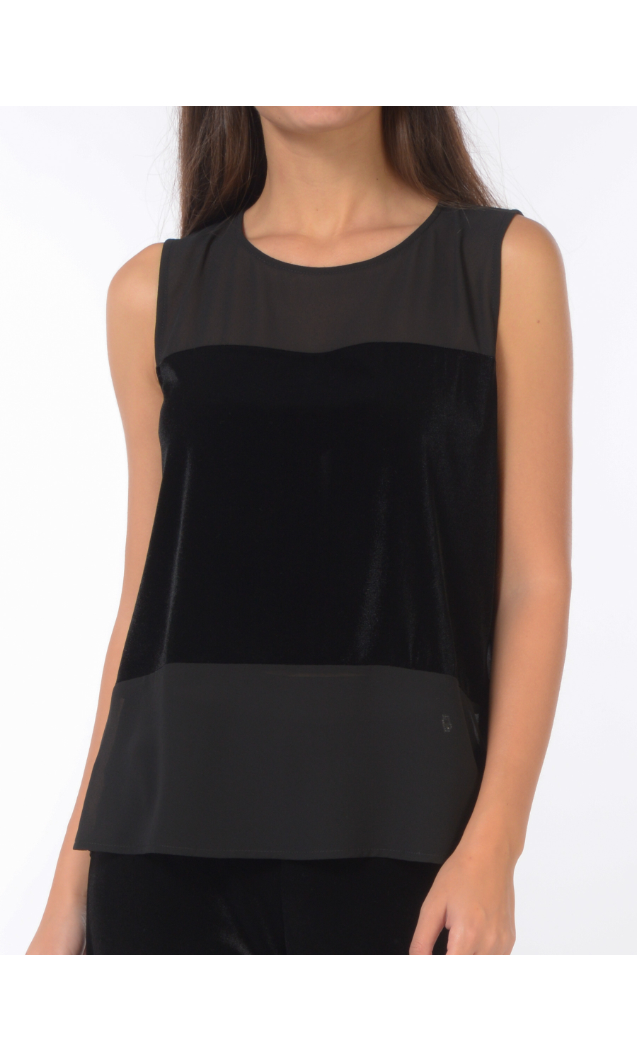 top da donna Liu Jo bitessuto a girocollo