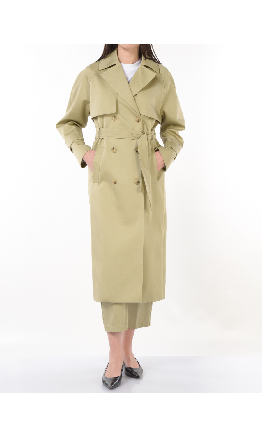 trench da donna Patrizia Pepe in cotone a doppiopetto