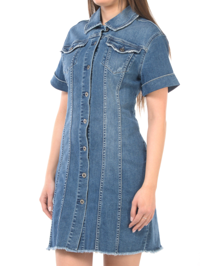 abito corto da donna Liu Jo in denim a manica corta