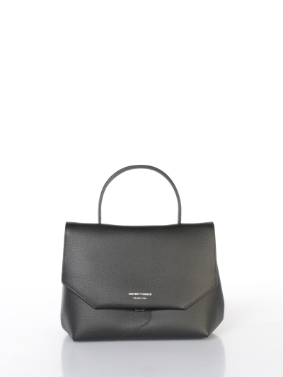borsa a mano da donna Emporio Armani in vera pelle con patta