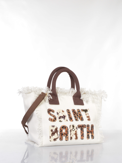 borsa a mano da donna Mc2 Saint Barth Medium con logo animalier
