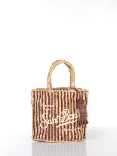 borsa A Mano da donna Mc2 Saint Barth a secchiello in raffia a righe