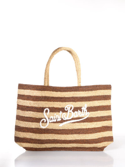 borsa a mano da donna Mc2 Saint Barth shopper in raffia a righe