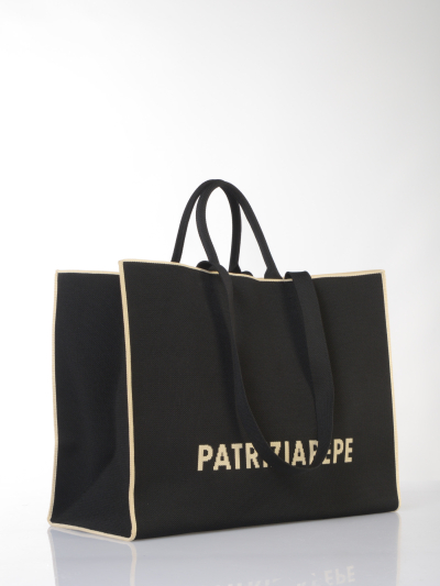 borsa a mano da donna Patrizia Pepe shopper in tessuto