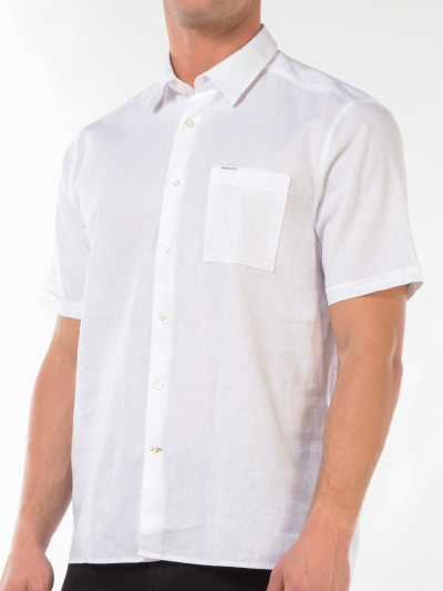 camicia da uomo Barbour manica corta in lino