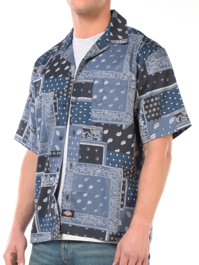 camicia da uomo Dickies manica corta paisley