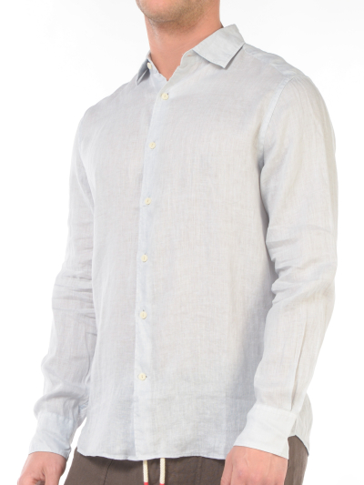 camicia da uomo Mc2 Saint Barth manica lunga in lino