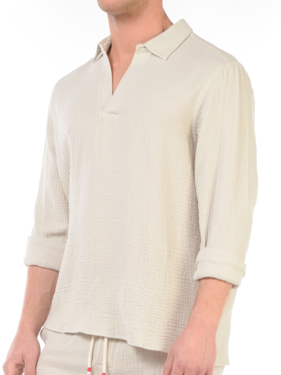 camicia da uomo Mc2 Saint Barth a casacca collo derby