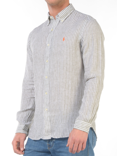 camicia da uomo Ralph Lauren in lino a righe