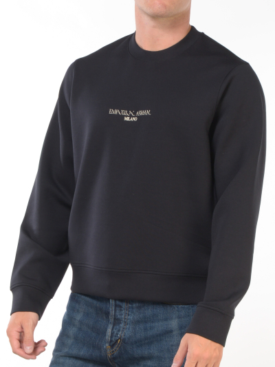felpa da uomo Emporio Armani a girocollo con logo
