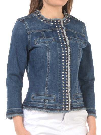 giubbino da donna Liu Jo Kate in denim con borchie