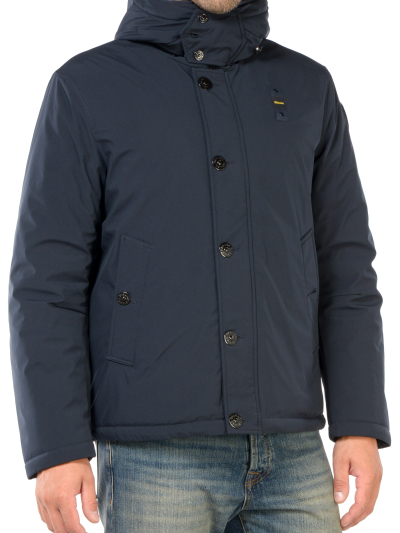 giubbino da uomo Blauer U.S.A. con cappuccio e logo