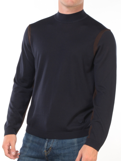 maglia da uomo Emporio Armani lupetto con profili a contrasto