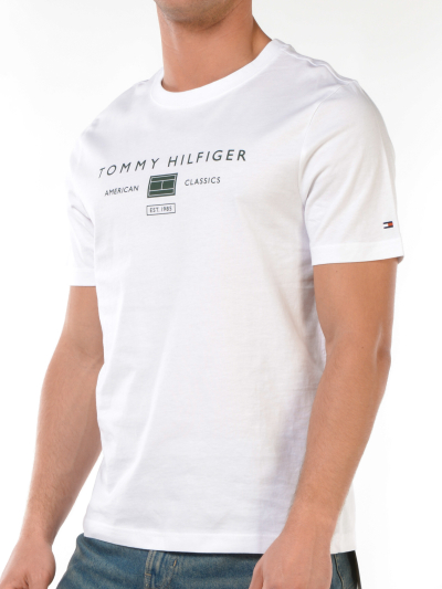 t Shirt da uomo Tommy Hilfiger girocollo maxi logo