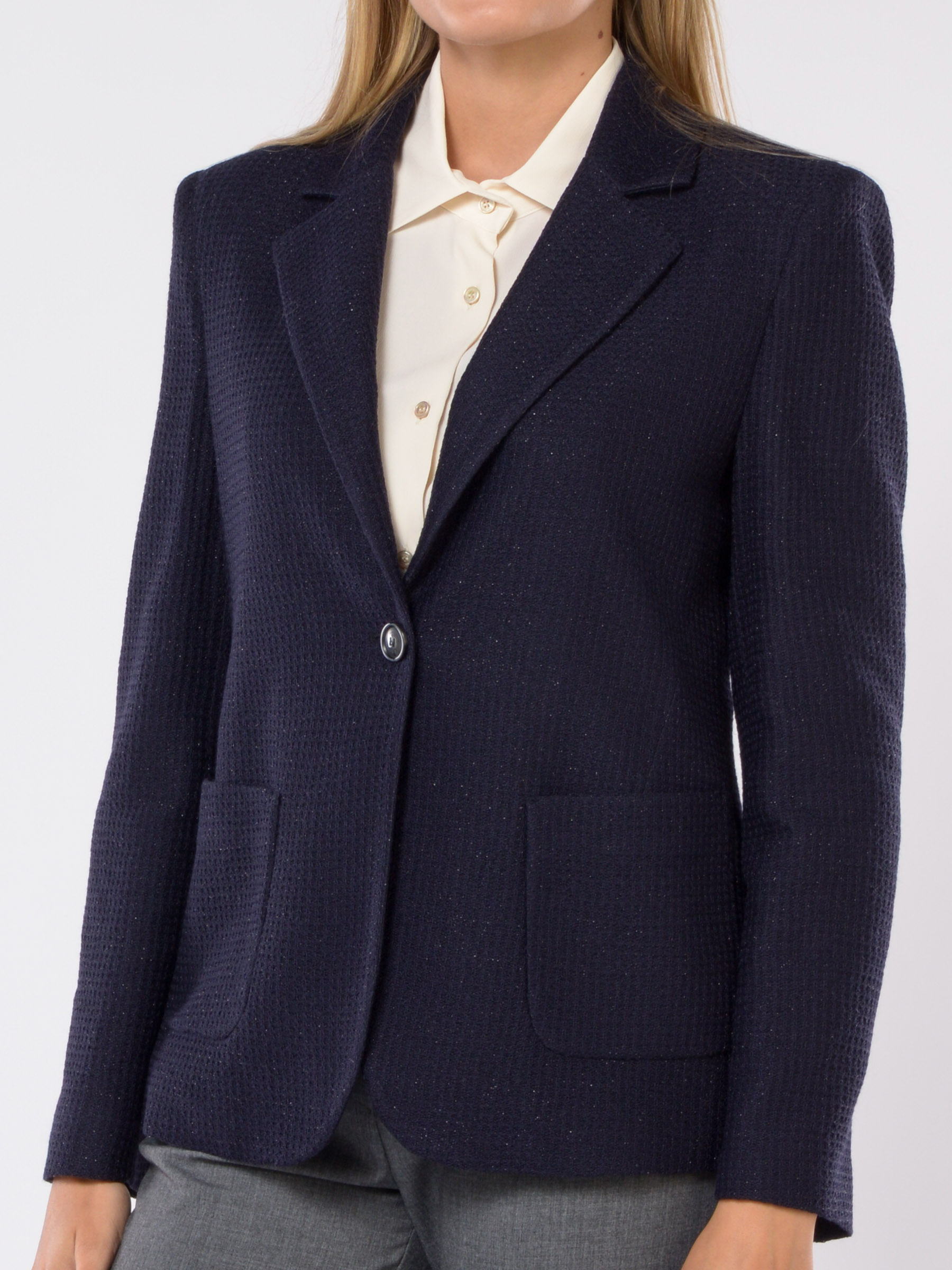 giacca da donna Seventy in misto lana microperata