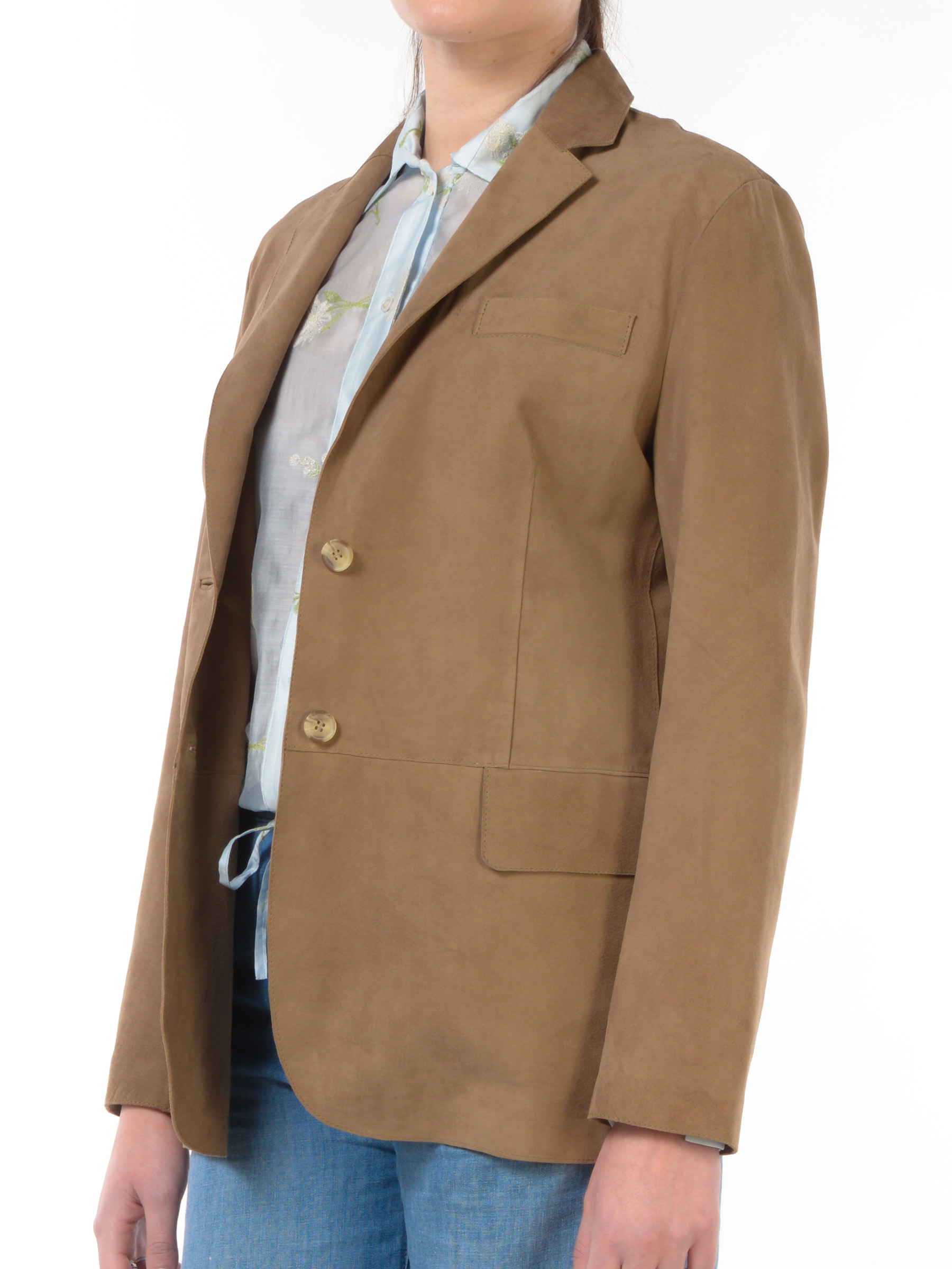 giacca da donna Seventy in vera pelle effetto camoscio