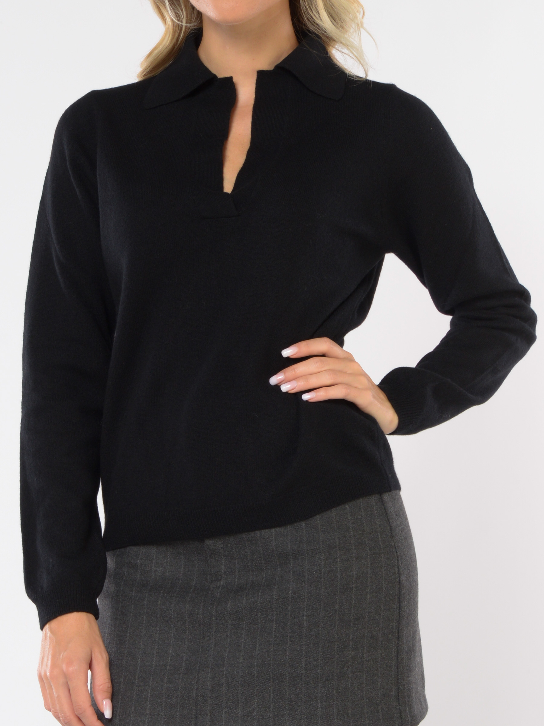 maglia da donna Daniele Fiesoli in lana e cachemire con colletto