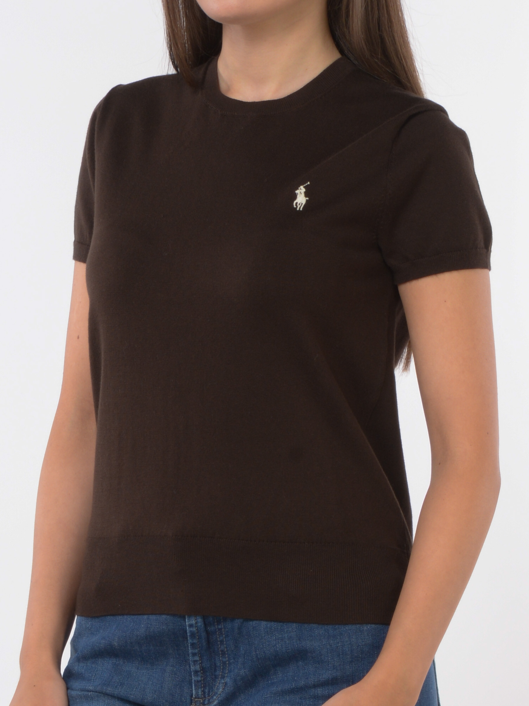 maglia da donna Ralph Lauren a manica corta con logo