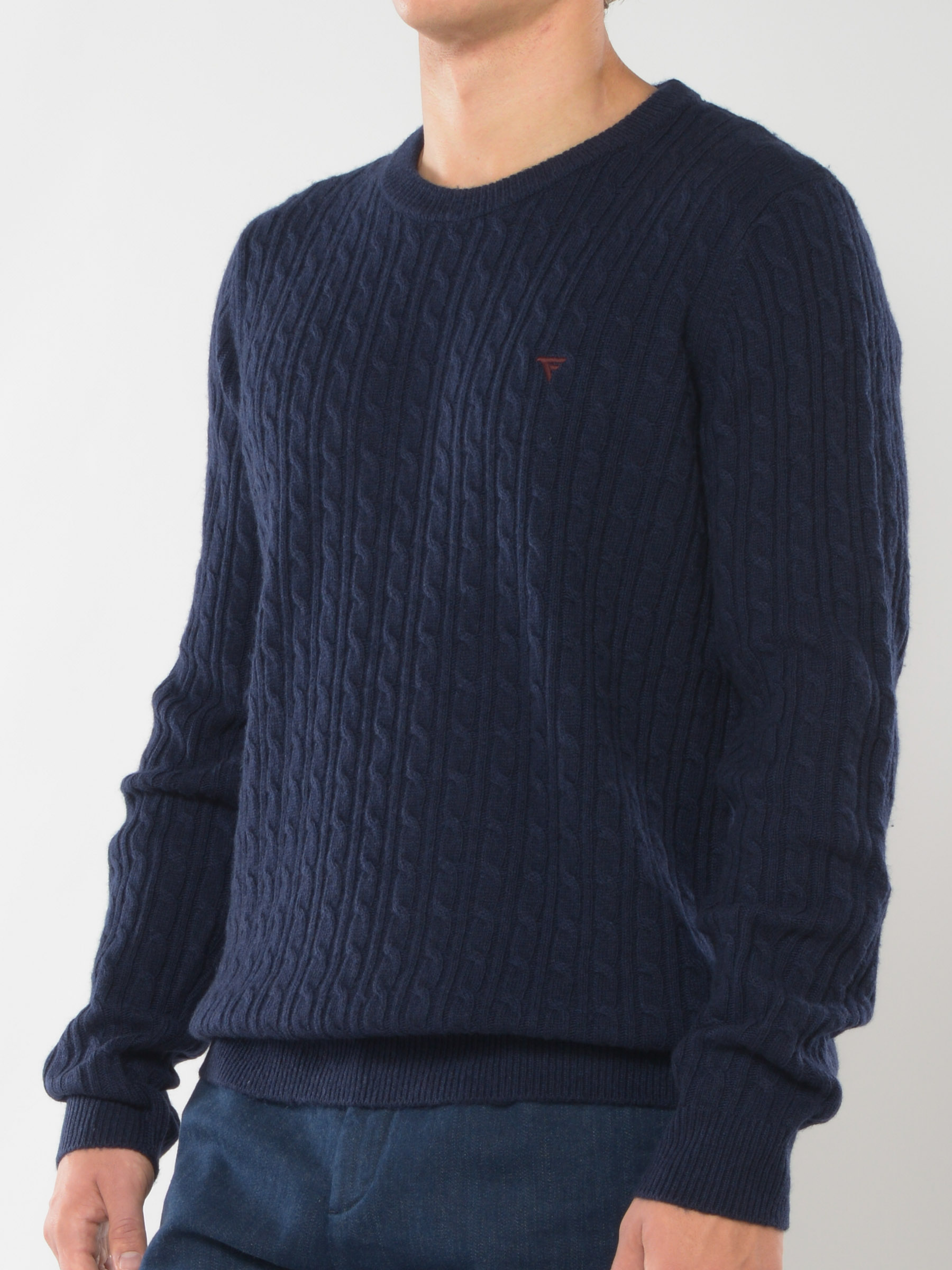 maglia da uomo Fred Mello a trecce con logo
