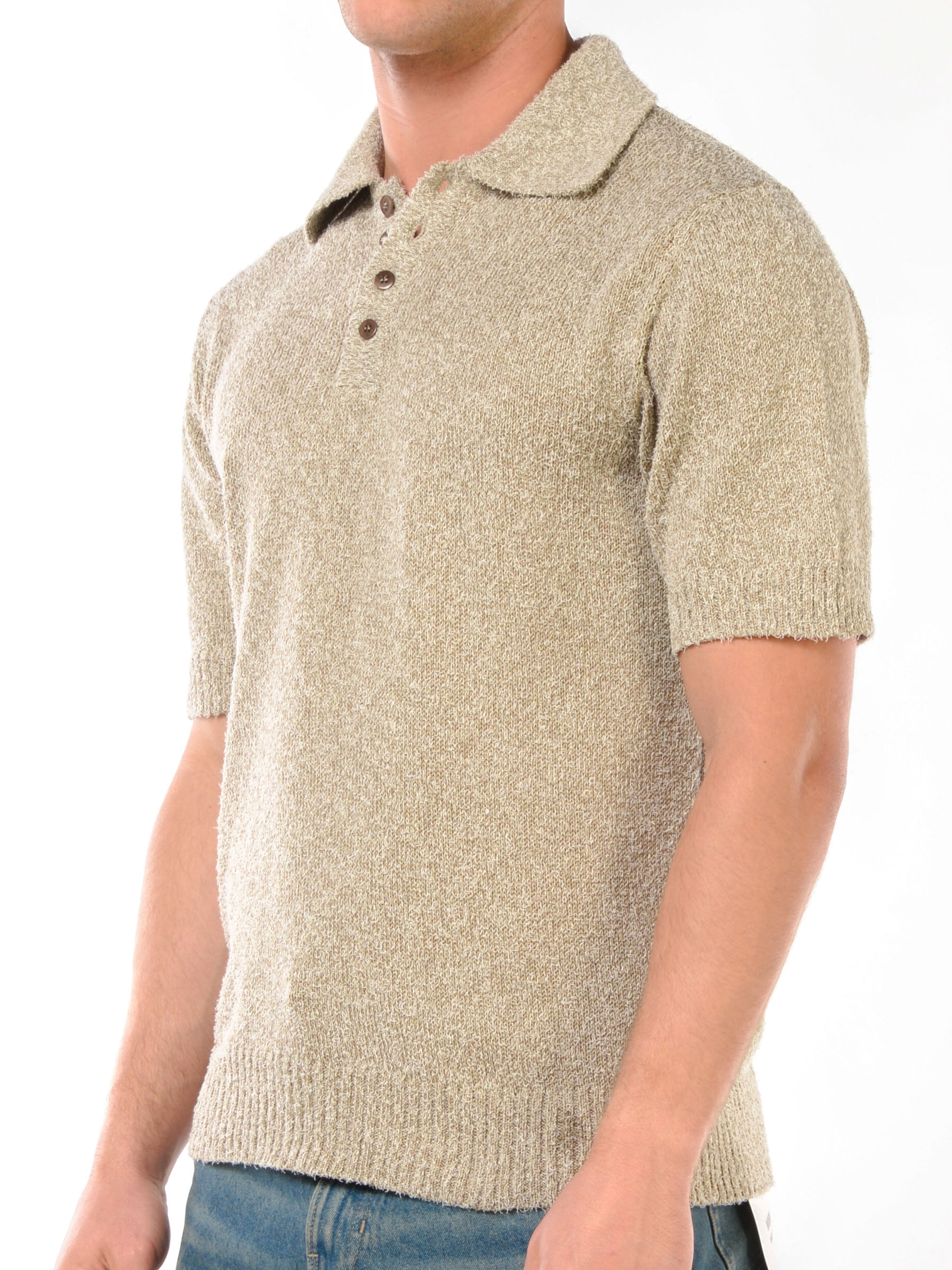 polo da uomo Daniele Fiesoli in maglia melange