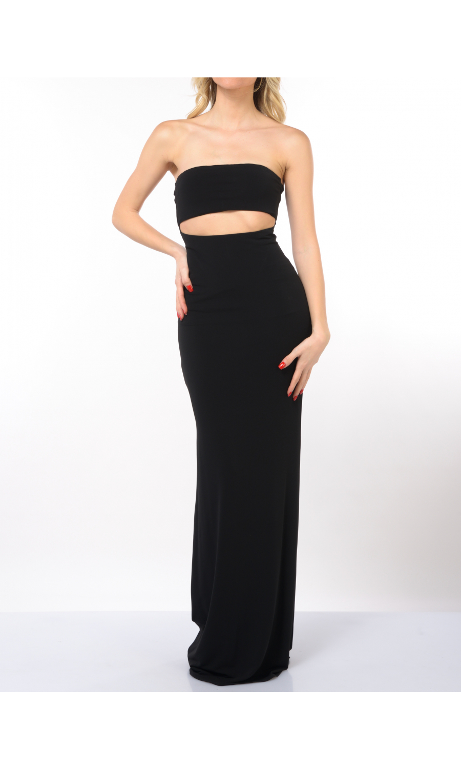 abito Lungo nero da donna Aniye By Demi con cut out