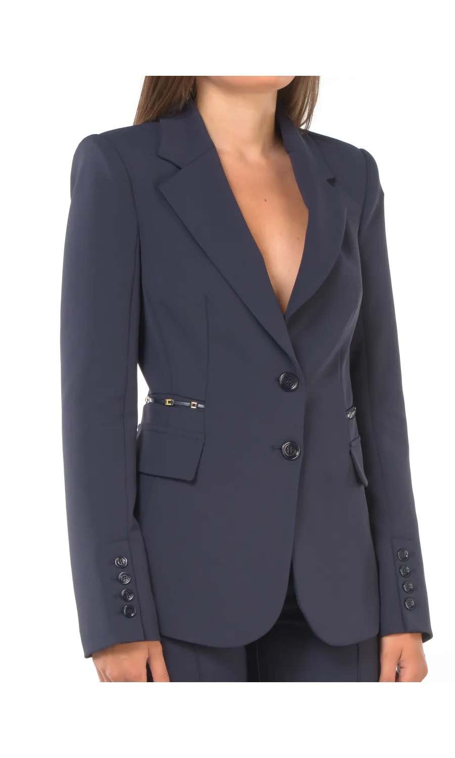 giacca blu Elisabetta Franchi Slim Fit blu