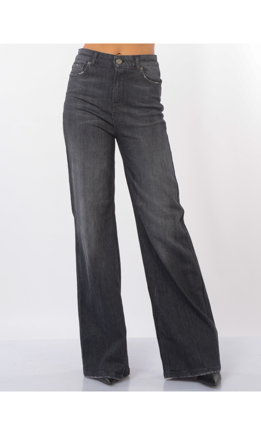jeans da donna Twinset a palazzo lavaggio black 