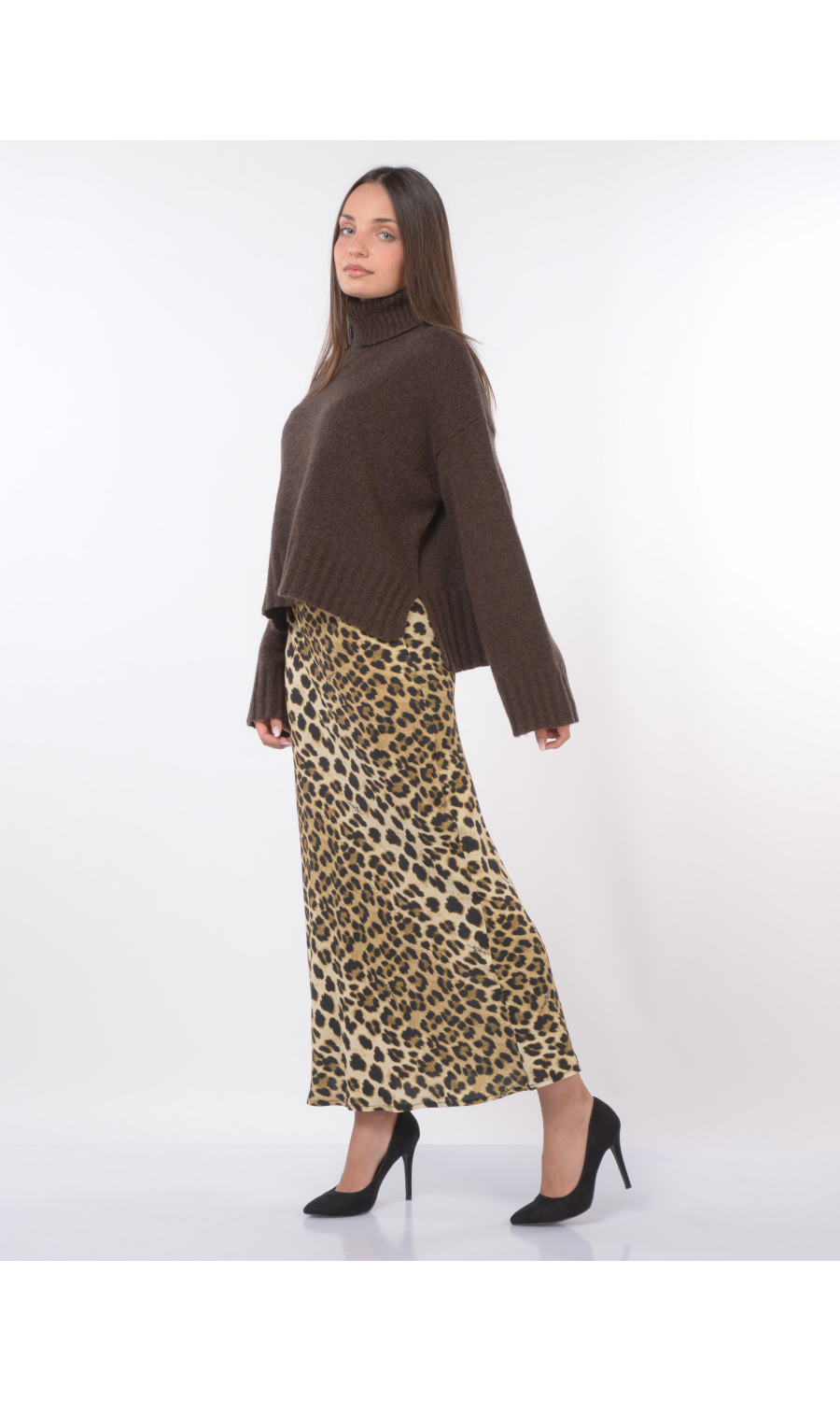 maglia da donna marrone Aniye By boxy in misto lana