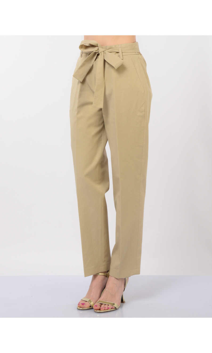 pantalone da donna Liu Jo chino con fusciacca beige