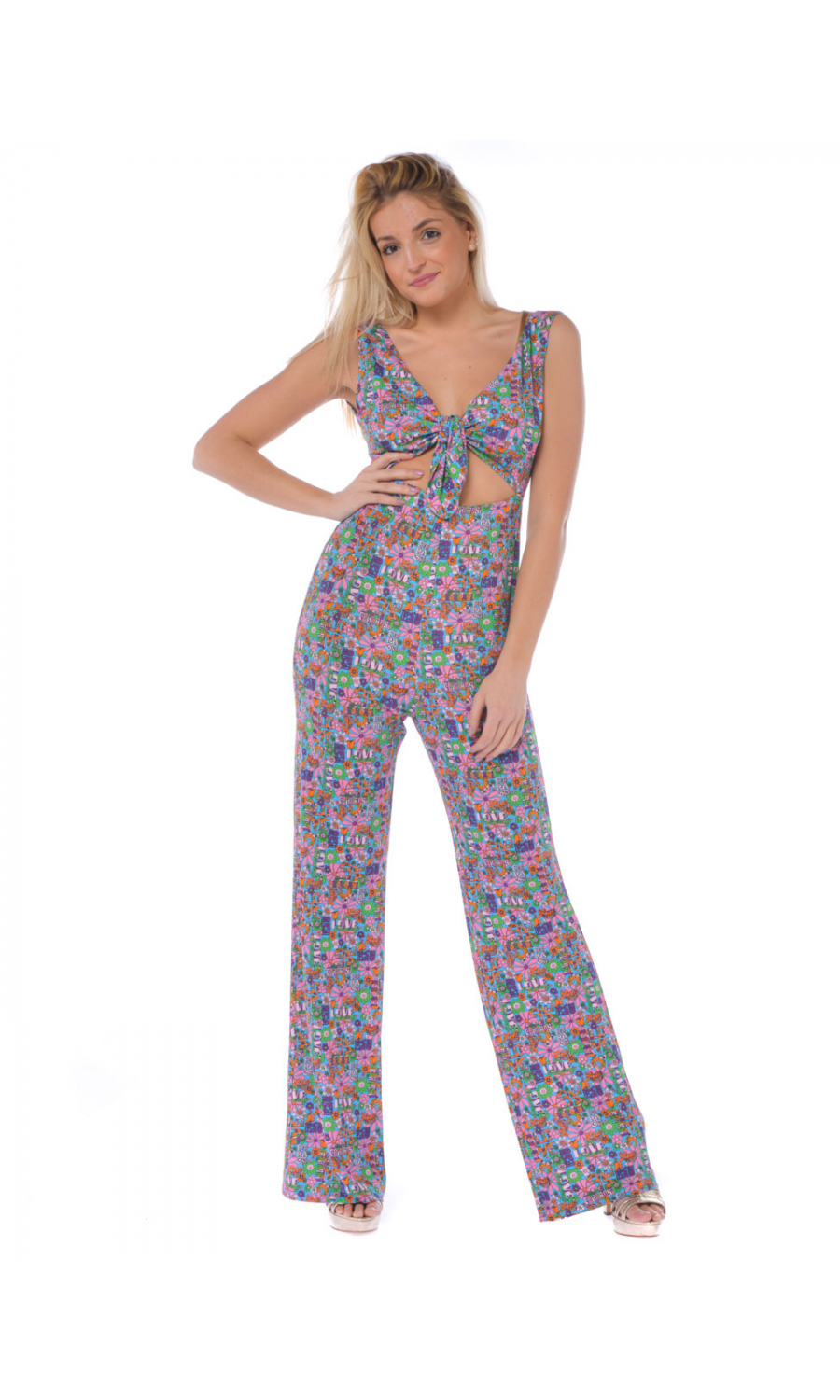 tuta Pantalone da donna Chiara Ferragni in fantasia con fiocco