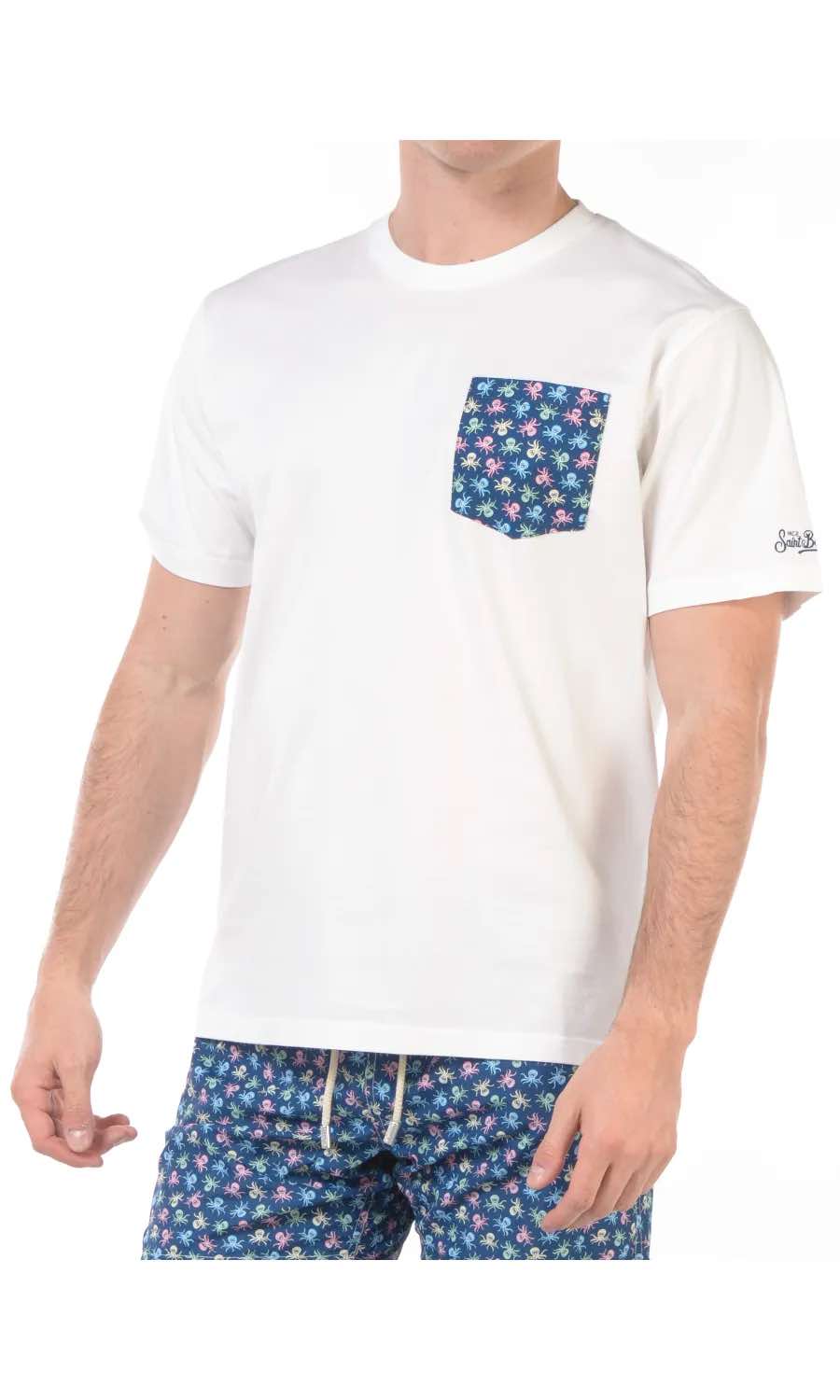 t-shirt bianca Saint Barth
