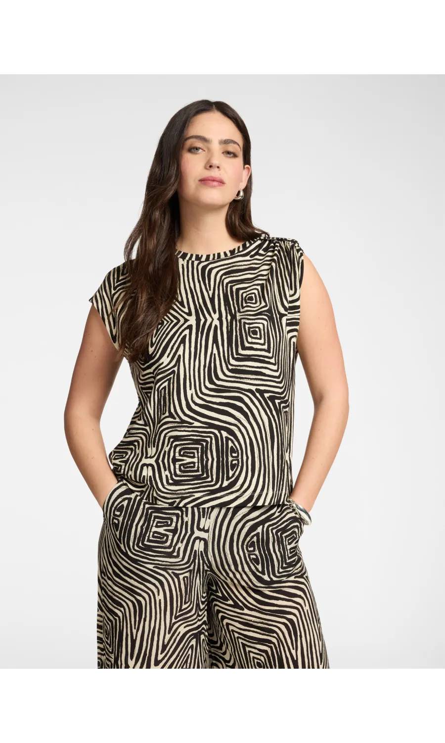 blusa Elena Mir&ograve; con stampa