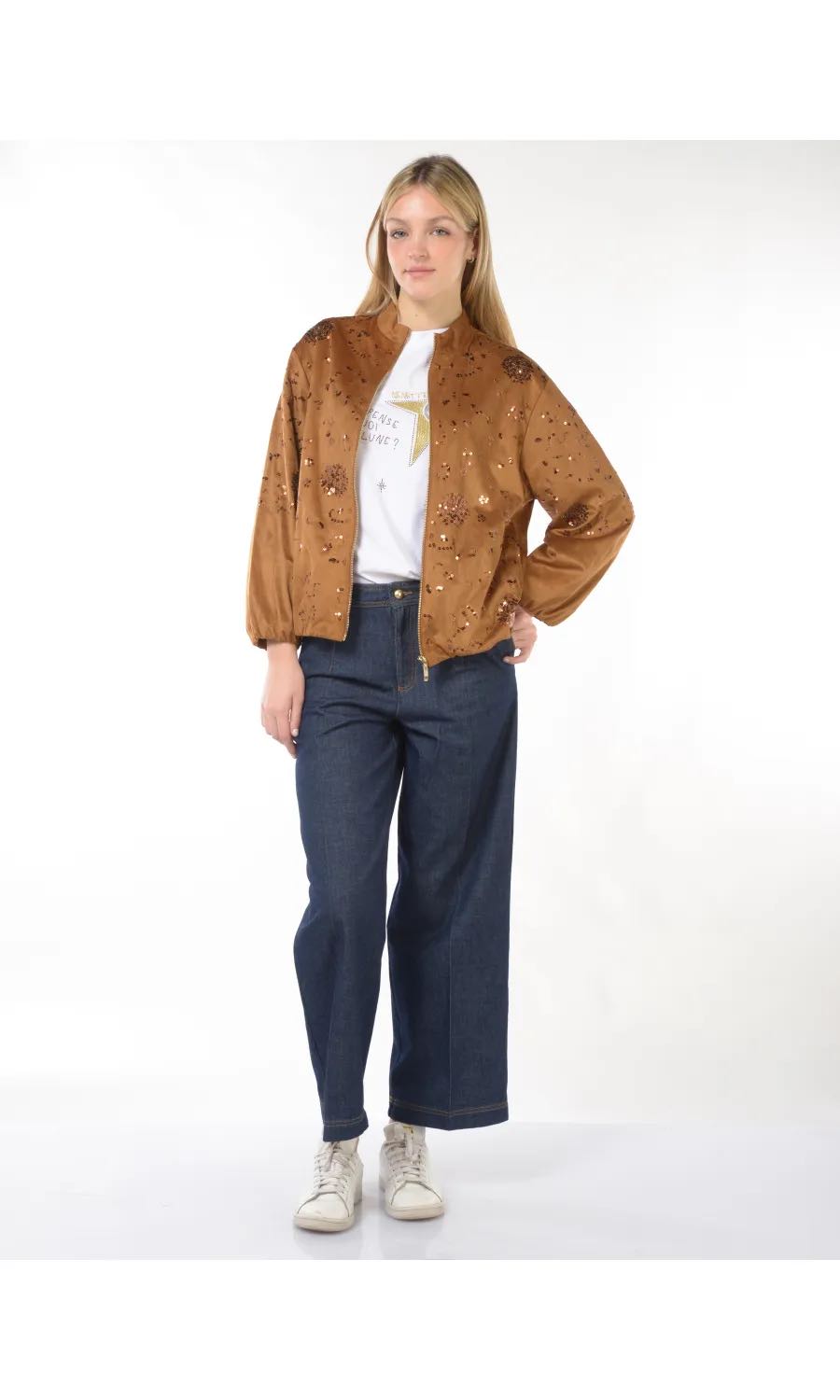 giubbino Nenette effetto camoscio